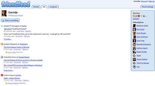 FriendFeed Social Aggregator