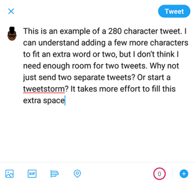 280 Character Tweet
